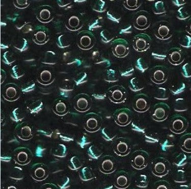 6-0017 Emerald Green Transparent/Silver Lined